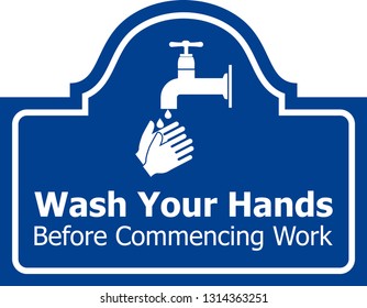 wash your hands sign vector artwork