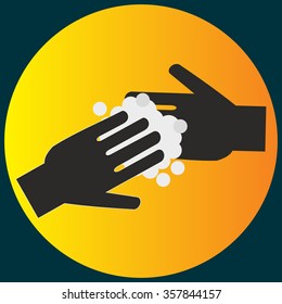 wash your hands sign vector icon