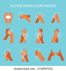 Lave-toi les mains avec un savon. Peut être utilisé comme imprimé, affiche, autocollant, etc.