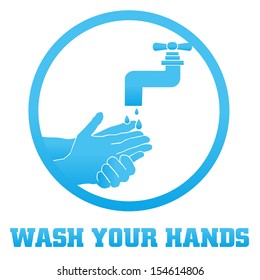 WASH YOUR HANDS SYMBOL