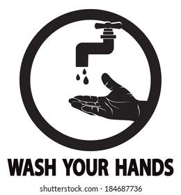 Wash Your Hands Symbol Stock Vector (royalty Free) 184687736 