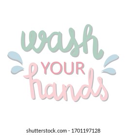 Wash Your Hands Vector Art Illustration Stay Hygiene 