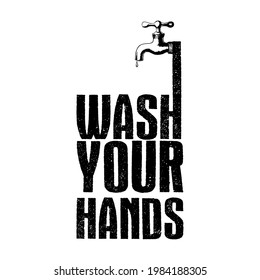 wash your hands vector awareness poster