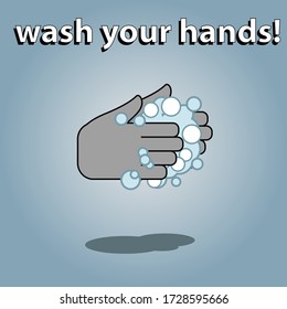 wash your hands vector eps