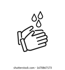 Wash your hands vector icon