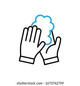 Wash your hands vector icon. Hygiene symbol. Prevent virus contagion.