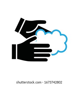 Wash your hands vector icon. Hygiene symbol. Prevent virus contagion.