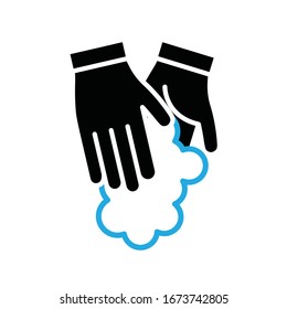 Wash your hands vector icon. Hygiene symbol. Prevent virus contagion.