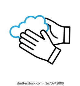 Wash your hands vector icon. Hygiene symbol. Prevent virus contagion.