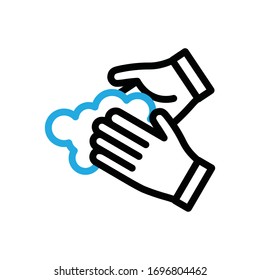 Wash your hands vector icon