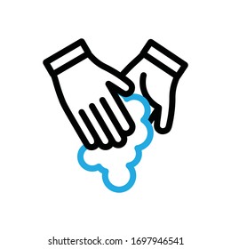 Wash your hands vector icon