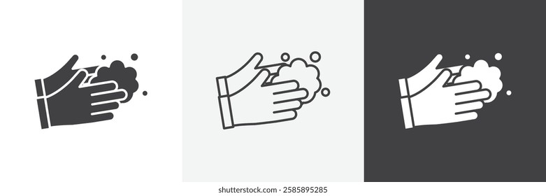 Wash your hands vector icons collection graphic designs for ui designs