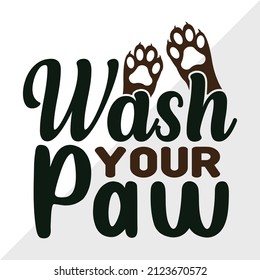 Wash Your Paws printable vector illustration