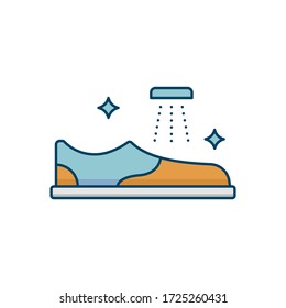 Wash your shoes vector icon symbol cleaning isolated on white background
