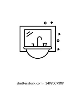 Washbasin bathroom basin icon. Element of hygiene icon