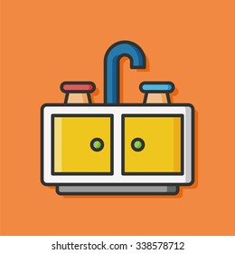 washbasin flat icon