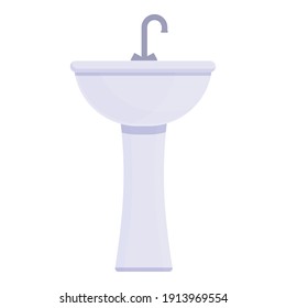 Washbasin icon. Cartoon of washbasin vector icon for web design isolated on white background