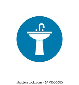 Washbasin icon. Flat design style. vector washbasin icon illustration isolated on white background, graphic design vector symbols. Eps10