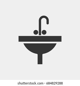 Washbasin  icon illustration isolated vector sign symbol