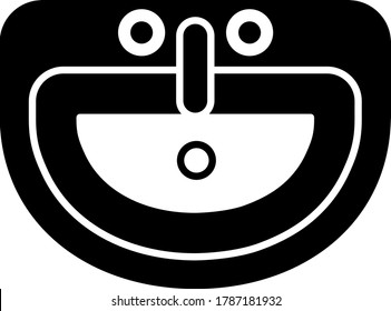 Material de ilustración de icono de lavabo / vector