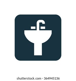 washbasin icon, on white background