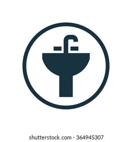 washbasin icon, on white background
