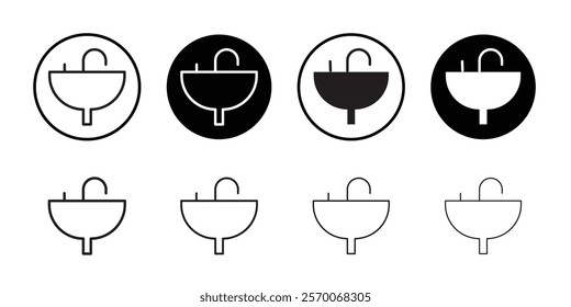 washbasin icon Outline vector for web ui