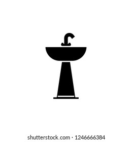 Washbasin icon. Simple glyph vector element of bathroom set icons for UI and UX, website or mobile application