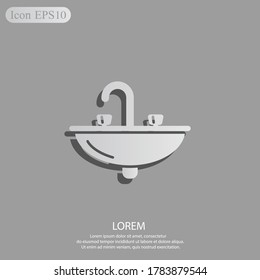 icono de lavabo. Ilustración del vector EPS 10.