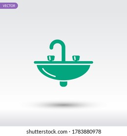 icono de lavabo. Ilustración del vector EPS 10.