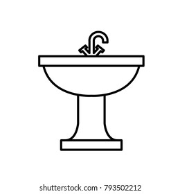 Washbasin icon vector illustration isolated