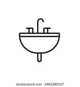 washbasin icon vector set collection for web