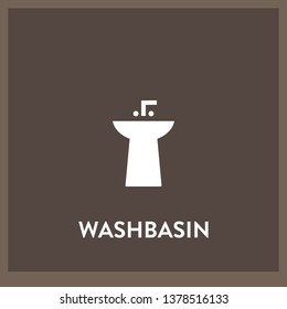 washbasin icon vector. washbasin sign on white background. washbasin icon for web and app