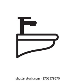 washbasin icon vector symbol template