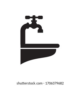 washbasin icon vector symbol template