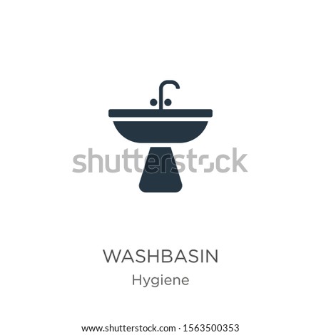 Washbasin icon vector. Trendy flat washbasin icon from hygiene collection isolated on white background. Vector illustration can be used for web and mobile graphic design, logo, eps10