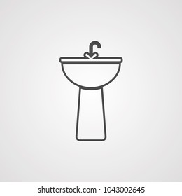 Washbasin line icon