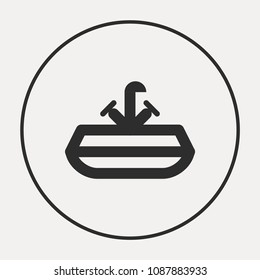 Washbasin minimal vector icon. Sink with water tap flat line icon for websites and mobile minimalistic flat design.