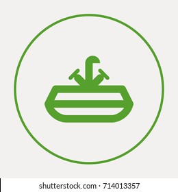 Washbasin minimal vector icon. Sink with water tap flat line icon for websites and mobile minimalistic flat design.