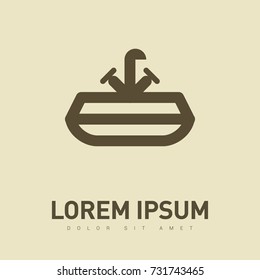 Washbasin minimal vector icon. Sink with water tap flat line icon for websites and mobile minimalistic flat design.