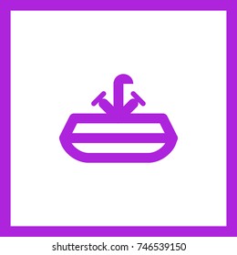 Washbasin minimal vector icon. Sink with water tap flat line icon for websites and mobile minimalistic flat design.