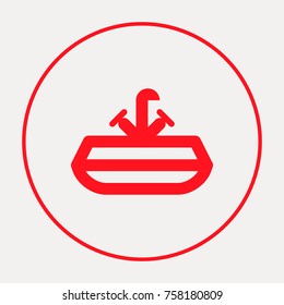 Washbasin minimal vector icon. Sink with water tap flat line icon for websites and mobile minimalistic flat design.