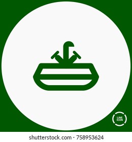 Washbasin minimal vector icon. Sink with water tap flat line icon for websites and mobile minimalistic flat design.