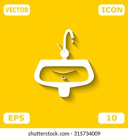 Washbasin vector icon