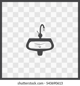 Washbasin vector icon. Isolated illustration. Business picture.