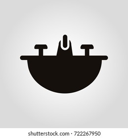 Washbasin or washstand isolated flat vector icon