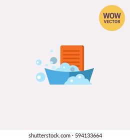 Washboard in Basin with Foam Icon