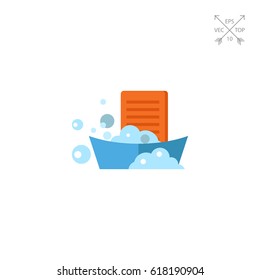 Washboard in Basin with Foam Icon