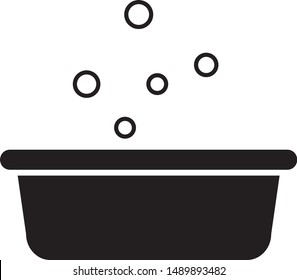 Washbowl house washing chore vector icon