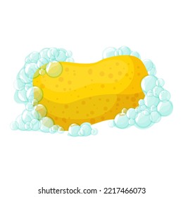 Washcloth. Detergent for hands and body. Shower sponge. Means for self-care. Vector graphics on a white background.